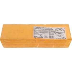 Queijo Cheddar Processado Fatiado Pacote 2,27kg - Schreiber