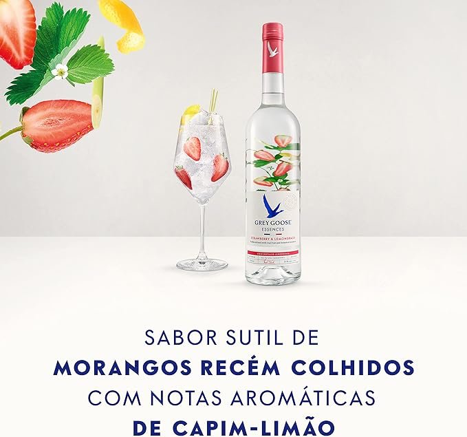 Vodka Grey Goose, Vodka, Essences, Morango e Capim-Limão, 750 ml - Imagem 3